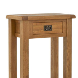 Zelah Oak Telephone Table With Drawer - By Roseland Furniture - thumbnail 9