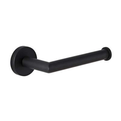 Homestylestore Black Round Wall Mounted Bathroom Toilet Roll Holder - image 1
