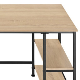 Tectake Desk Canton - Shelf With 2 Storage Compartments 60 Cm - Industrial Wood Light, Oak Sonoma - thumbnail 8