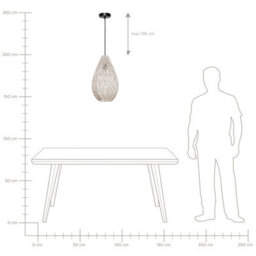 Wyld And Coco Nordluxe Pendant Lamp Beige Cotton Rope Teardrop Shade Japandi Natural - W31 X D31 X H253Cm - thumbnail 7