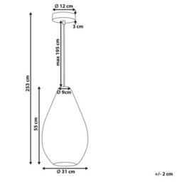 Wyld And Coco Nordluxe Pendant Lamp Beige Cotton Rope Teardrop Shade Japandi Natural - W31 X D31 X H253Cm - thumbnail 4