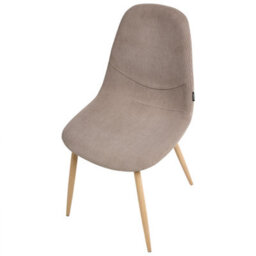 Wyld And Coco Astra Home Taupe Corduroy Armless Dining Chairs Set Of 2 - Modern Beige Fabric, Iron Legs - thumbnail 8