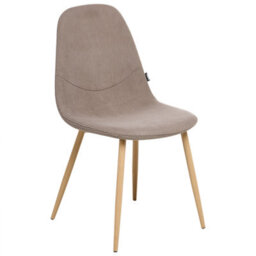 Wyld And Coco Astra Home Taupe Corduroy Armless Dining Chairs Set Of 2 - Modern Beige Fabric, Iron Legs - thumbnail 5