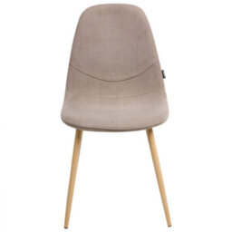 Wyld And Coco Astra Home Taupe Corduroy Armless Dining Chairs Set Of 2 - Modern Beige Fabric, Iron Legs - thumbnail 6