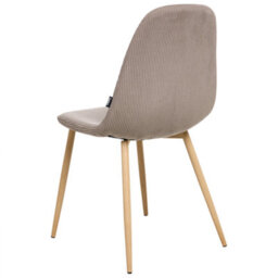 Wyld And Coco Astra Home Taupe Corduroy Armless Dining Chairs Set Of 2 - Modern Beige Fabric, Iron Legs - thumbnail 7