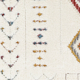 Livabliss Lofty-Shaggy Ivory Yellow Blue Vintage Boho Plush Soft Pile Fringe Living Bedroom Rug 80 X 220 Cm Easy Care, Non Shedding - thumbnail 7
