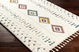 Livabliss Lofty-Shaggy Ivory Yellow Blue Vintage Boho Plush Soft Pile Fringe Living Bedroom Rug 80 X 220 Cm Easy Care, Non Shedding - thumbnail 6