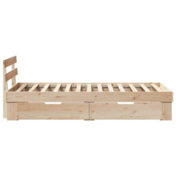 Berkfield Modern With Headboard With Drawer Brown 90 X 200 Cm Solid Pine Wood - thumbnail 9