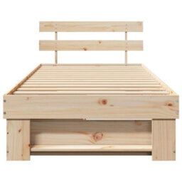 Berkfield Modern With Headboard With Drawer Brown 90 X 200 Cm Solid Pine Wood - thumbnail 8