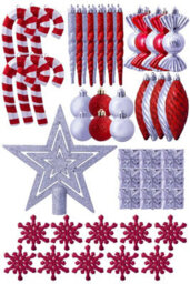 Christmas Tree World The 212Pc Red & Silver Full Heavy Coverage Bauble Set (8Ft/240Cm Trees) - thumbnail 5