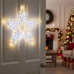 Star Christmas Light 65Cm 150 Led Rope Silhouette With 8 Flash Modes Indoor Outdoor Decoration Mains Operated Starburst - thumbnail 2