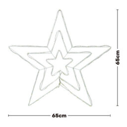 Star Christmas Light 65Cm 150 Led Rope Silhouette With 8 Flash Modes Indoor Outdoor Decoration Mains Operated Starburst - thumbnail 8