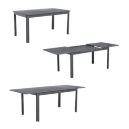 Sweeek - Extendable Aluminium Anthracite Garden Table Seattle, 8-Seater, 173 / 236,5 X 100 X 75 Cm - thumbnail 7