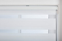 Furnished Day And Night Roller Blinds - White Striped Roller Shades For Windows And Doors (W)50Cm (L)210Cm - thumbnail 6
