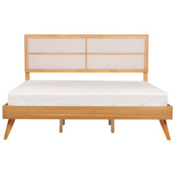 Beliani Bed Poissy 180 X 200 Cm (Eu Super King) Natural Ash Wood - thumbnail 5