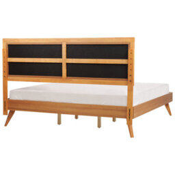 Beliani Bed Poissy 180 X 200 Cm (Eu Super King) Natural Ash Wood - thumbnail 6