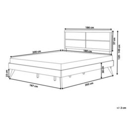 Beliani Bed Poissy 180 X 200 Cm (Eu Super King) Natural Ash Wood - thumbnail 3