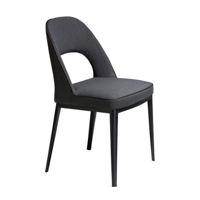Angel Cerda Stylish Dark Grey Fabric Dining Chair - image 1