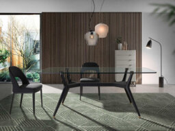 Angel Cerda Stylish Dark Grey Fabric Dining Chair - thumbnail 3