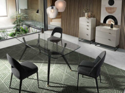 Angel Cerda Stylish Dark Grey Fabric Dining Chair - thumbnail 6