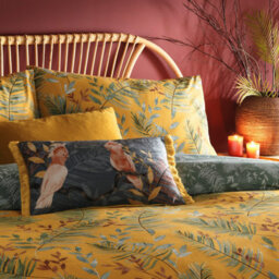Furn. Mazari Exotic Jungle Reversible Duvet Cover Set, Double, Yellow - thumbnail 2