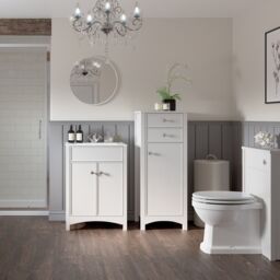 Exbury White Ash Freestanding Vanity Unit & Basin Set (W)610mm (H)835mm - thumbnail 2