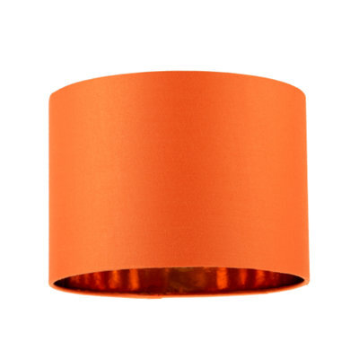 Happy Homewares Contemporary Vivid Orange Cotton 10 Table Base Or Pendant Lamp Shade - image 1