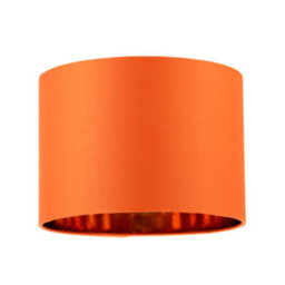 Happy Homewares Contemporary Vivid Orange Cotton 10 Table Base Or Pendant Lamp Shade