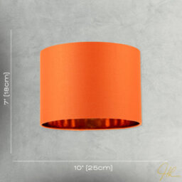 Happy Homewares Contemporary Vivid Orange Cotton 10 Table Base Or Pendant Lamp Shade - thumbnail 7