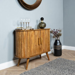 Elm Home And Products Elm Home And Garden Solid Mango Wooden Sideboard Cabinet 3 Drawers  No Veneer 80Cm High, 140Cm Wide, 40Cm Deep - thumbnail 1