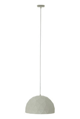 Orsina Small White Dome Pendant Light, Geometric Steel Shade With Crisp White Finish, Stylish Pendant Lighting - image 1