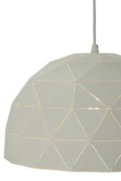 Orsina Small White Dome Pendant Light, Geometric Steel Shade With Crisp White Finish, Stylish Pendant Lighting - thumbnail 4