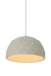 Orsina Small White Dome Pendant Light, Geometric Steel Shade With Crisp White Finish, Stylish Pendant Lighting - thumbnail 5