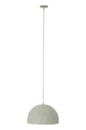 Orsina Small White Dome Pendant Light, Geometric Steel Shade With Crisp White Finish, Stylish Pendant Lighting - thumbnail 1