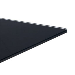 Furniture in Fashion Hartley Black Glass Top Bistro Dining Table With Glass Base - thumbnail 5