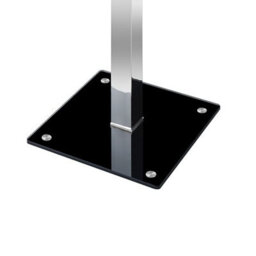 Furniture in Fashion Hartley Black Glass Top Bistro Dining Table With Glass Base - thumbnail 6