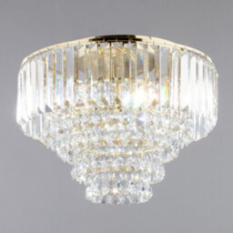 Bhs Paladina Satin Brass Glass Flush Ceiling Light - thumbnail 4