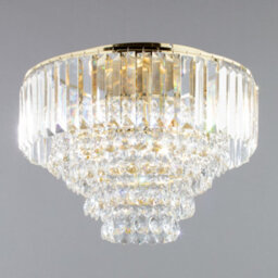 Bhs Paladina Satin Brass Glass Flush Ceiling Light - thumbnail 3