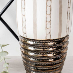 Vanity Living 30Cm Light Brown And Textured Bronze Ceramic Decorative Vase For Living Room - thumbnail 3