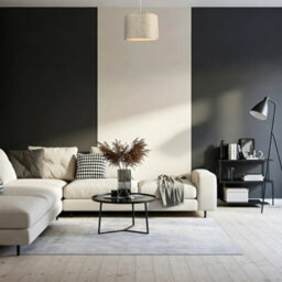 Happy Homewares Chic Textured Off-Cream Jacquard Drum Shade With Gold Foil Decor Print - thumbnail 6