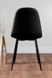 Furniturebox Uk Leonardo Black Leg Glass Dining Table & 6 Black Corona Black Leg Chairs - thumbnail 9