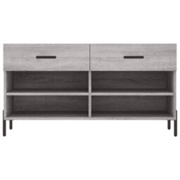 Berkfield Shoe Bench Grey Sonoma 102X35X55 Cm Engineered Wood - thumbnail 6