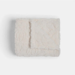 Ohs Tufted Pumpkin Fleece Throw Ultra Soft Blanket - 130 X 160Cm - Cream - thumbnail 4