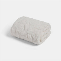 Ohs Tufted Pumpkin Fleece Throw Ultra Soft Blanket - 130 X 160Cm - Cream - thumbnail 3