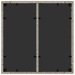 Berkfield Garden Table With Glass Top Light Grey 90X90X75 Cm Poly Rattan - thumbnail 8