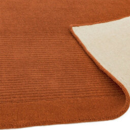 Terracotta Simple And Stylish Wool Plain Handmade Modern Rug For Living Room And Bedroom-160Cm X 230Cm - thumbnail 3
