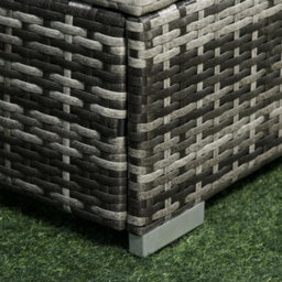 Outsunny 6 Pieces Rattan Furniture Set Conservatory Sofa Deluxe Wicker Garden - thumbnail 8