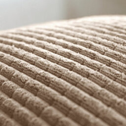 Deconovo Set Of 2 Corduroy Cushion Covers 65Cm X 65Cm, 26X26 Inches Grid Square Solid Throw Pillow Cases For Sofa(Taupe, 2 Pieces) - thumbnail 5