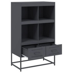 Berkfield Highboard Anthracite 68.5X39X111.5 Cm Steel - thumbnail 8