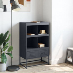 Berkfield Highboard Anthracite 68.5X39X111.5 Cm Steel - thumbnail 3